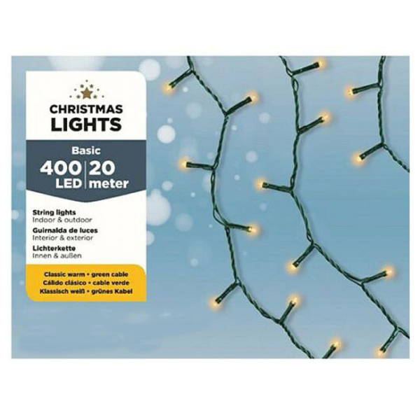 Гирлянда светодиодная 20 м Lumineo, 400 LED, теплый