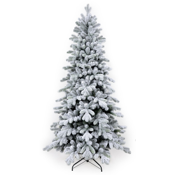 Искусственная елка узкая Сабина 2,4м заснеженная