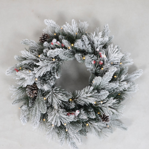 Венок новогодний искусственный Берта LED